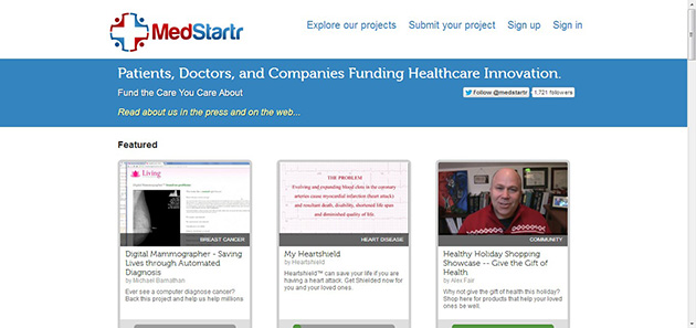 medstartr plataforma financiación colectiva para proyectos médicos